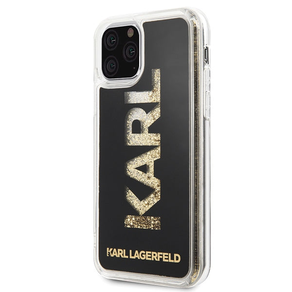 Калъф Karl Lagerfeld KLHCN58KAGBK iPhone 11Pro Karl logo Glitter, черен