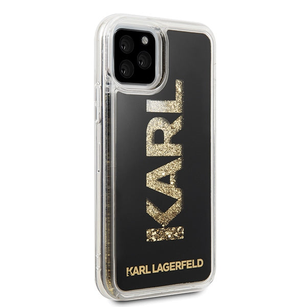 Калъф Karl Lagerfeld KLHCN58KAGBK iPhone 11Pro Karl logo Glitter, черен