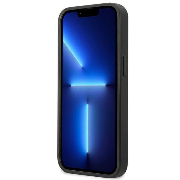 Твърд калъф Karl Lagerfeld KLHCP13MSFMP2DG Saffiano Plaque за iPhone 13/14/15 6,1", сребрист