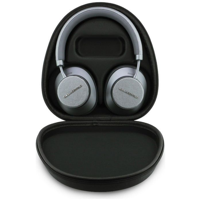Слушалки Karl Lagerfeld Saffiano Elongated M0 ANC, сива
