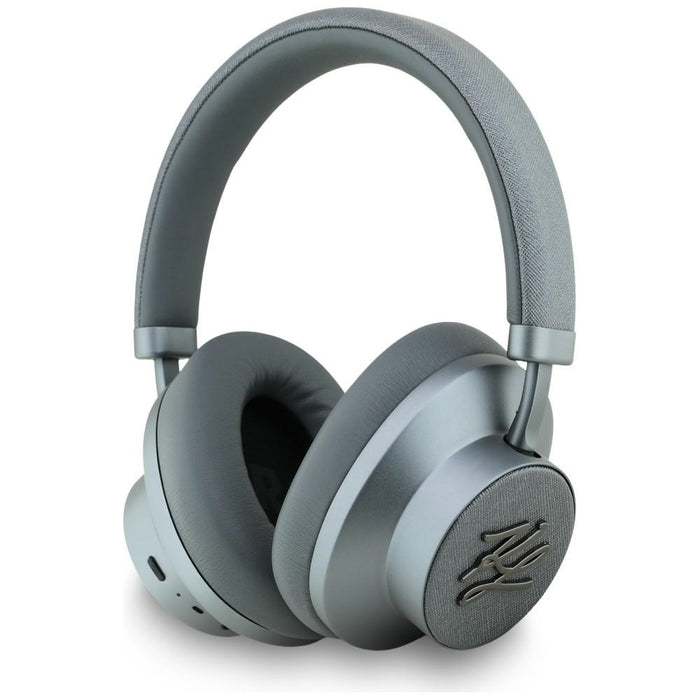 Слушалки Karl Lagerfeld Grained Initials Bluetooth ANC, сиви