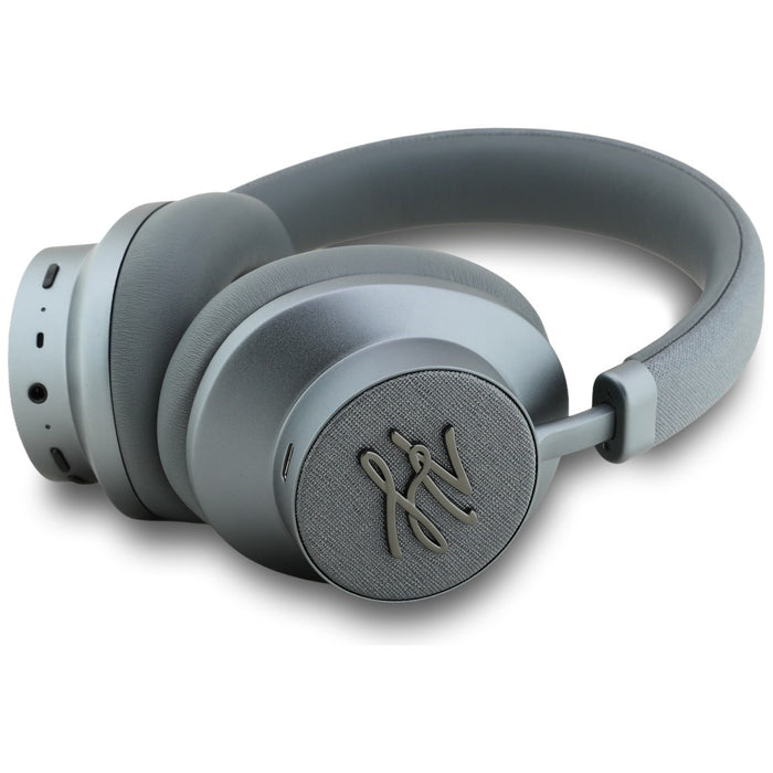 Слушалки Karl Lagerfeld Grained Initials Bluetooth ANC, сиви