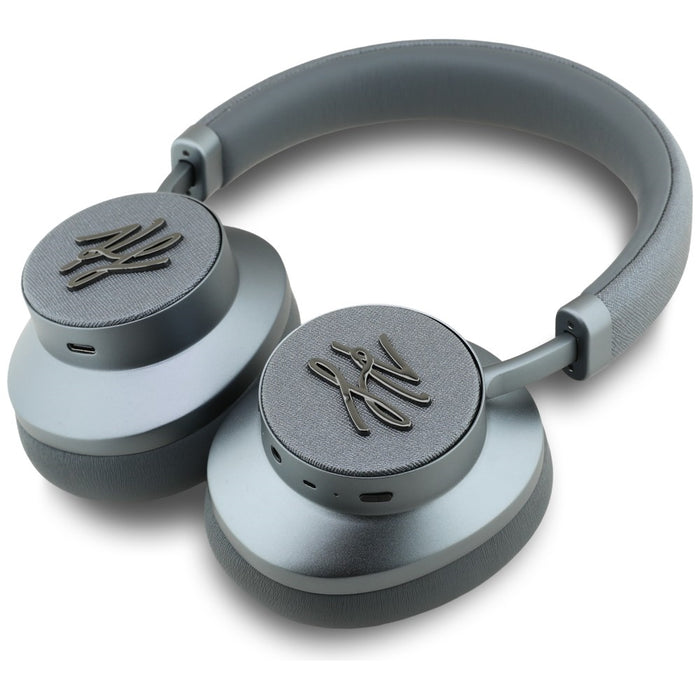 Слушалки Karl Lagerfeld Grained Initials Bluetooth ANC, сиви