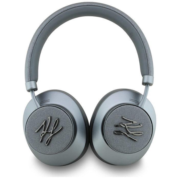 Слушалки Karl Lagerfeld Grained Initials Bluetooth ANC, сиви