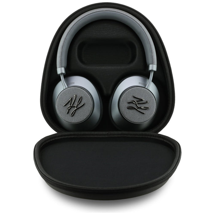 Слушалки Karl Lagerfeld Grained Initials Bluetooth ANC, сиви