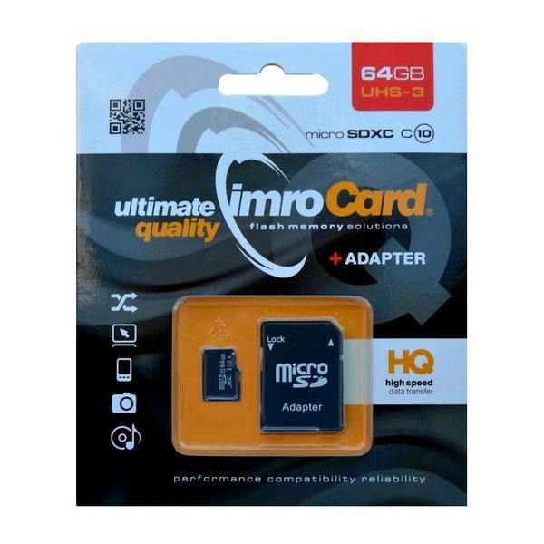 Карта памет microSDXC Imro+ 64GB adp10C UHS-3