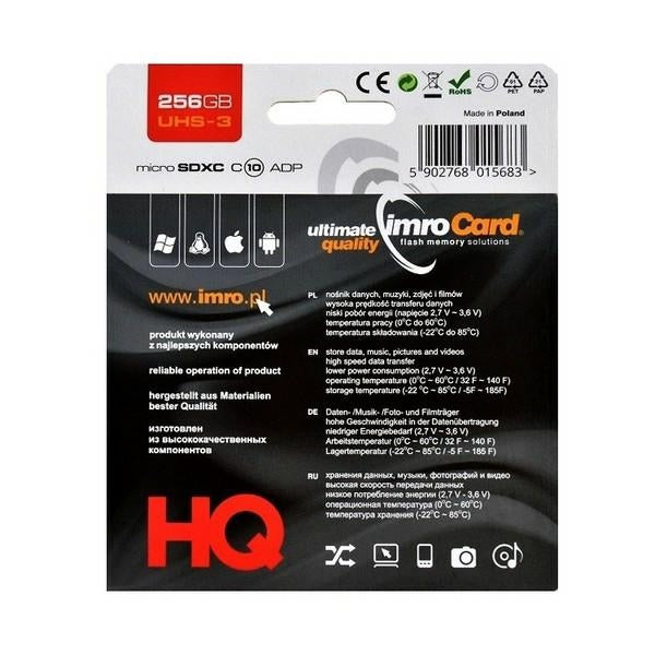 Карта памет Imro microSDXC 256GB adp10C UHS-3