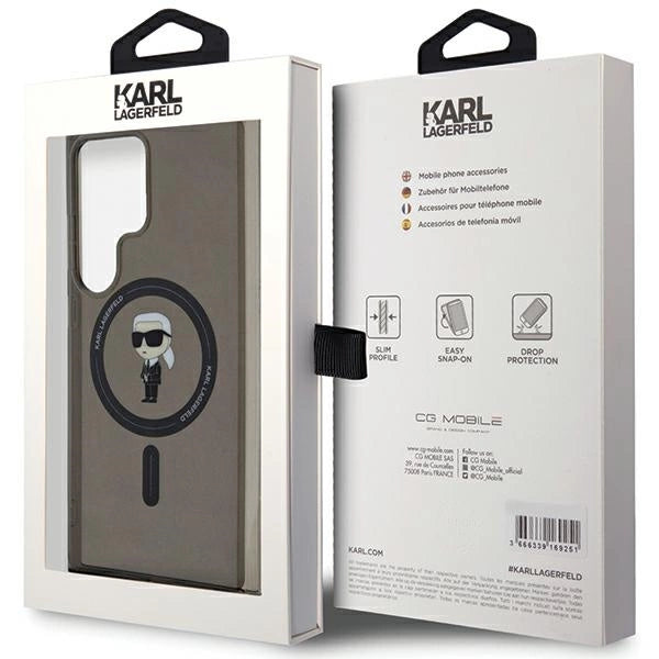 Калъф Karl Lagerfeld IML Ikonik MagSafe за Samsung Galaxy S24 Ultra - черен