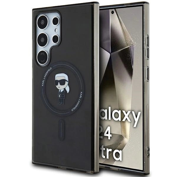 Калъф Karl Lagerfeld IML Ikonik MagSafe за Samsung Galaxy S24 Ultra - черен