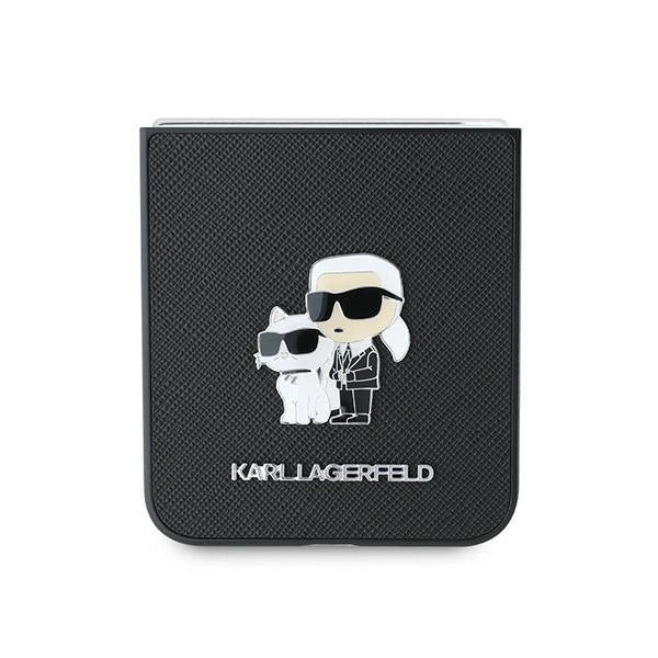 Karl Lagerfeld Saffiano Metal Pin Case за Samsung Galaxy Z Flip 6 - черен