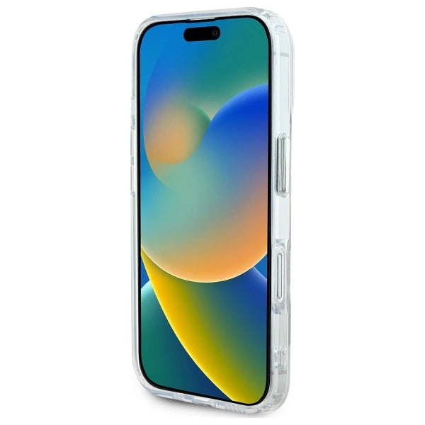 Калъф Karl Lagerfeld IML Metal Karl Head MagSafe за iPhone 16 Plus - бял