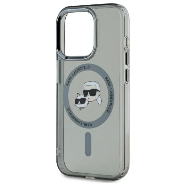 Karl Lagerfeld KLHMP15XHLSKCK iPhone 15 Pro Max 6.7" черен/черен твърд калъф IML Metal Karl&Choupette Head MagSafe