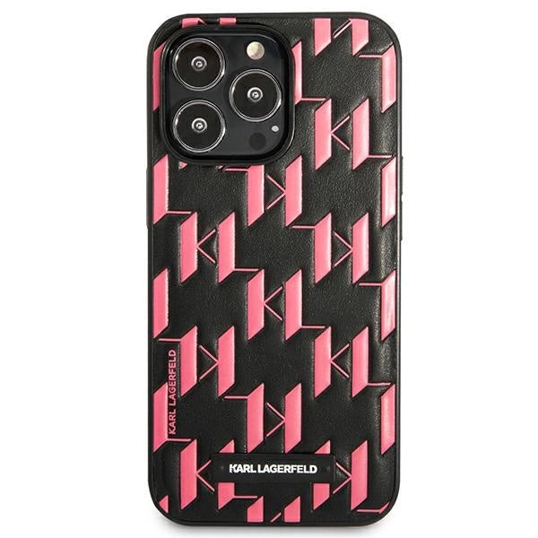 Калъф Karl Lagerfeld Monogram Plaque iPhone 13 Pro Max 6.7" - розов