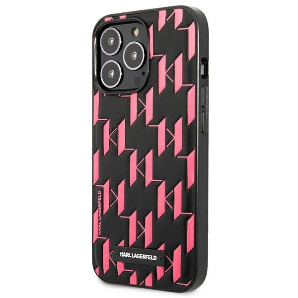 Калъф Karl Lagerfeld Monogram Plaque iPhone 13 Pro Max 6.7" - розов