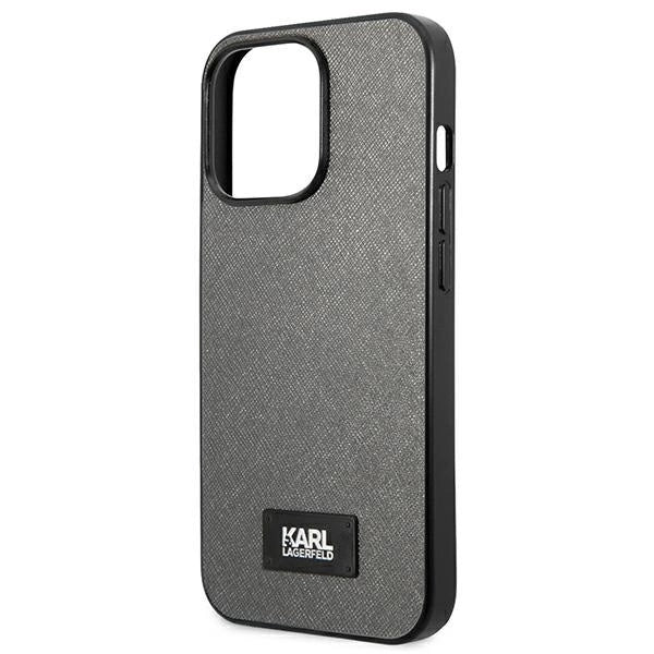 Karl Lagerfeld Saffiano Plaque Case за iPhone 13 Pro Max 6.7" - сребрист