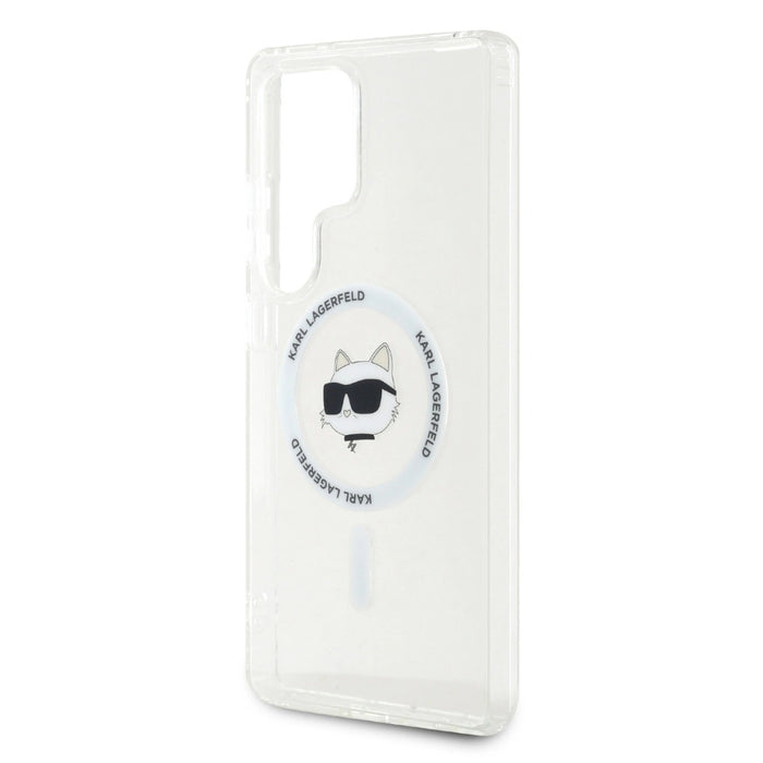 Калъф Karl Lagerfeld Button Choupette Head Printed Logo MagSafe Samsung Galaxy S25 Ultra бял