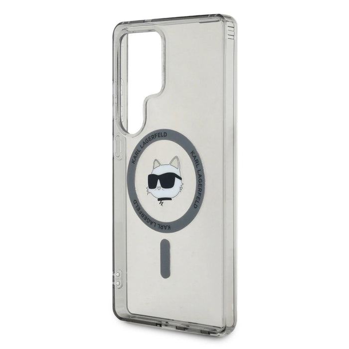 Karl Lagerfeld Button Choupette Head Printed Logo MagSafe Калъф за Samsung Galaxy S25 Ultra черен