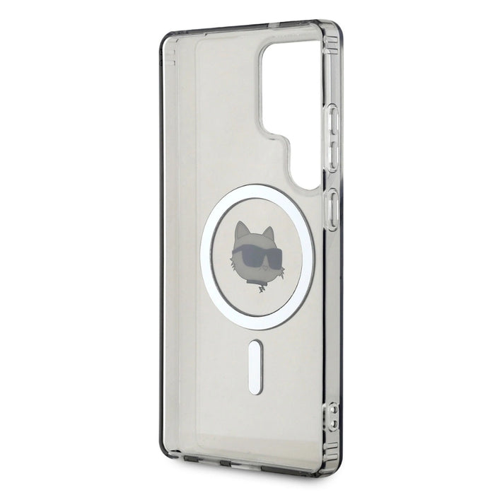 Karl Lagerfeld Button Choupette Head Printed Logo MagSafe Калъф за Samsung Galaxy S25 Ultra черен