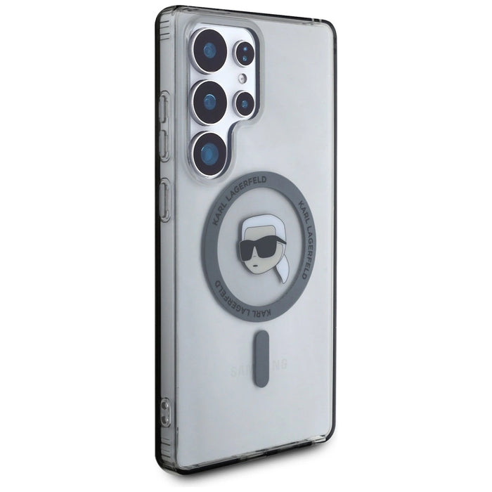 Калъф Karl Lagerfeld Button Karl Head Printed Logo MagSafe Samsung Galaxy S25 Ultra черен