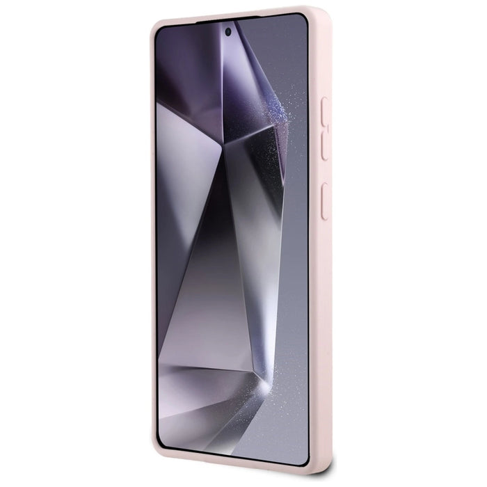 Karl Lagerfeld Силиконов калъф с двойни глави и кръг MagSafe Samsung Galaxy S25 Ultra Pink