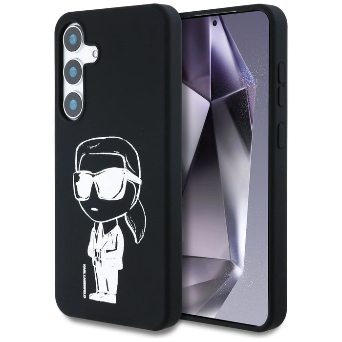 Калъф Karl Lagerfeld Silicone Graffiti Ikonik Printed Logo MagSafe Samsung Galaxy S25 черен