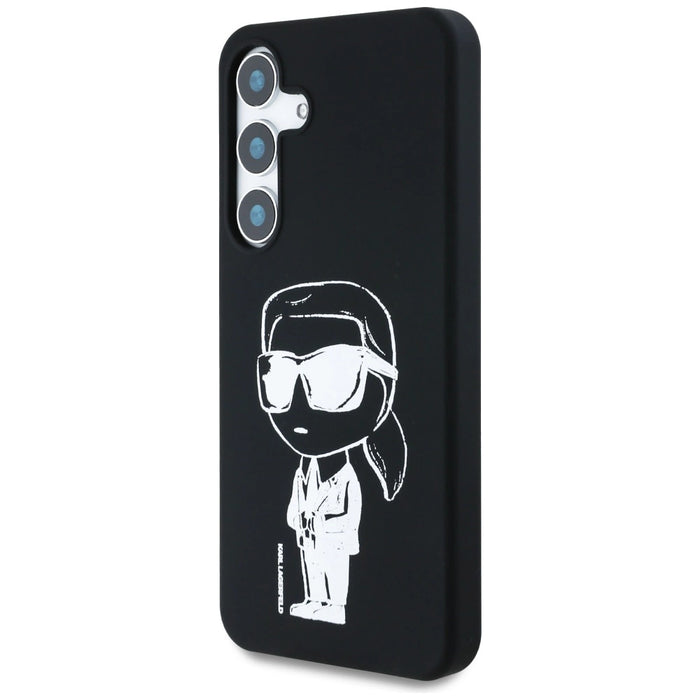 Калъф Karl Lagerfeld Silicone Graffiti Ikonik Printed Logo MagSafe Samsung Galaxy S25 черен