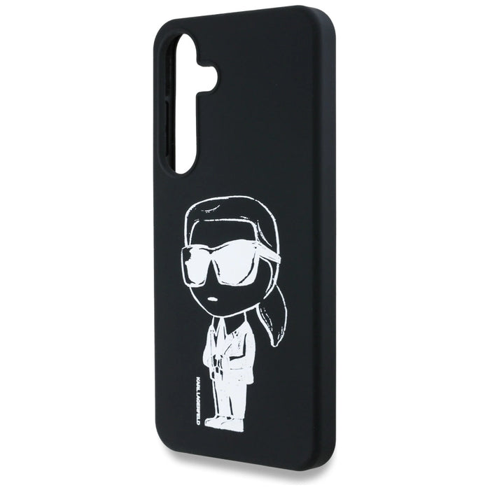 Калъф Karl Lagerfeld Silicone Graffiti Ikonik Printed Logo MagSafe Samsung Galaxy S25 черен