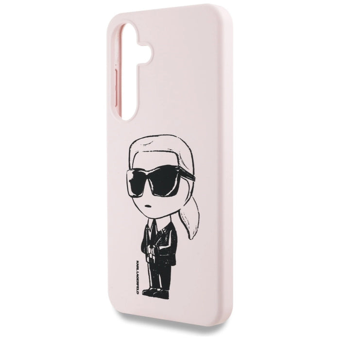 Калъф Karl Lagerfeld Silicone Graffiti Ikonik Printed Logo MagSafe Samsung Galaxy S25 розов