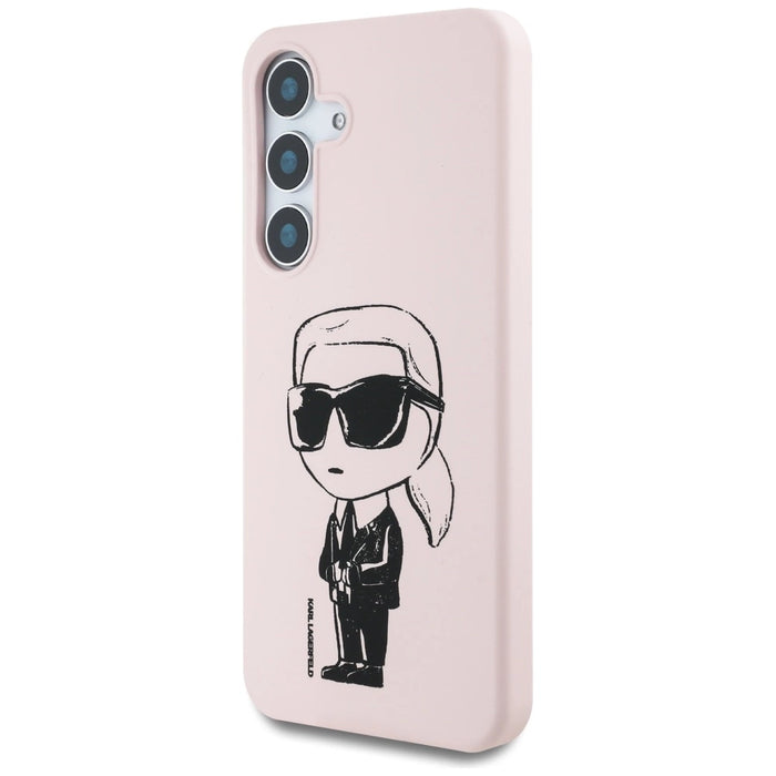 Калъф Karl Lagerfeld Silicone Graffiti Ikonik Printed Logo MagSafe Samsung Galaxy S25 розов
