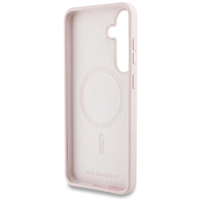 Калъф Karl Lagerfeld Silicone Graffiti Ikonik Printed Logo MagSafe Samsung Galaxy S25 розов