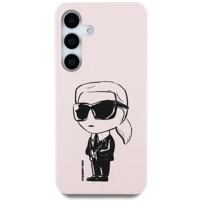 Калъф Karl Lagerfeld Silicone Graffiti Ikonik Printed Logo MagSafe Samsung Galaxy S25 розов