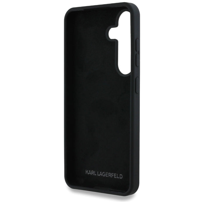 Калъф Karl Lagerfeld Silicone Metal Signature Logo Samsung Galaxy S25 черен