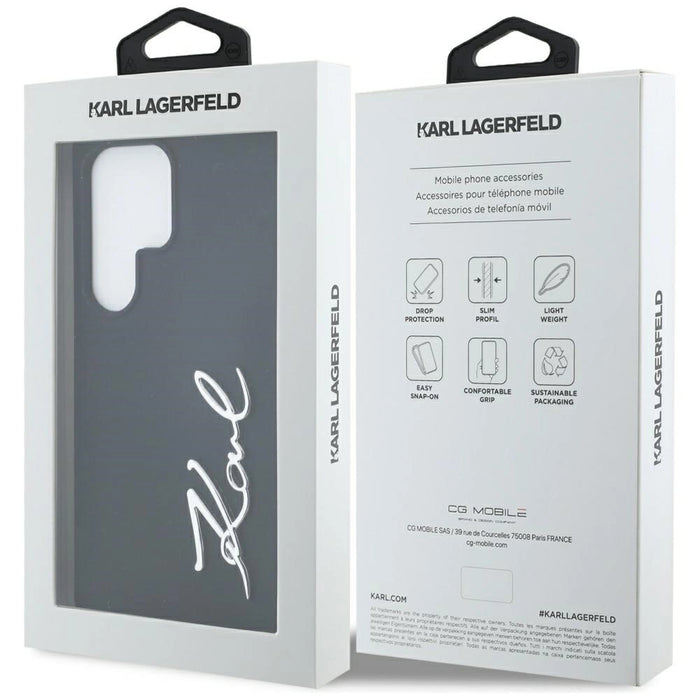 Калъф Karl Lagerfeld Silicone Metal Signature Logo Samsung Galaxy S25 Ultra черен