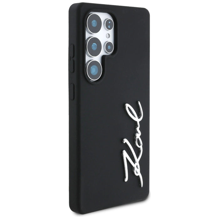 Калъф Karl Lagerfeld Silicone Metal Signature Logo Samsung Galaxy S25 Ultra черен