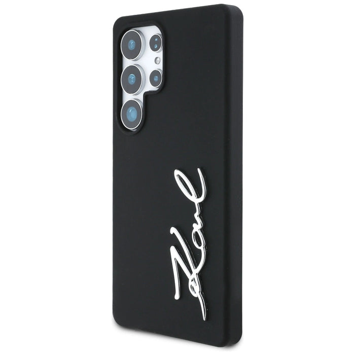 Калъф Karl Lagerfeld Silicone Metal Signature Logo Samsung Galaxy S25 Ultra черен