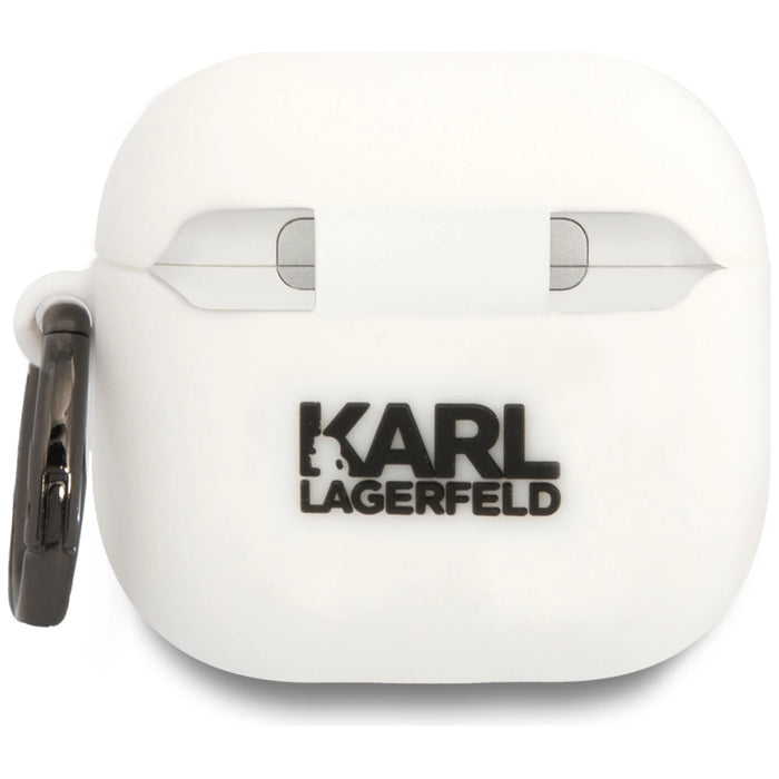 Karl Lagerfeld 3D силиконов NFT калъф за AirPods 4 - бял
