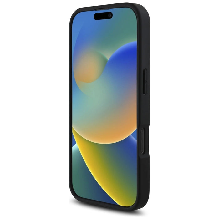 Karl Lagerfeld HC Grained PU Cardslot Metal Elong Case за iPhone 16 Pro Max - Черен