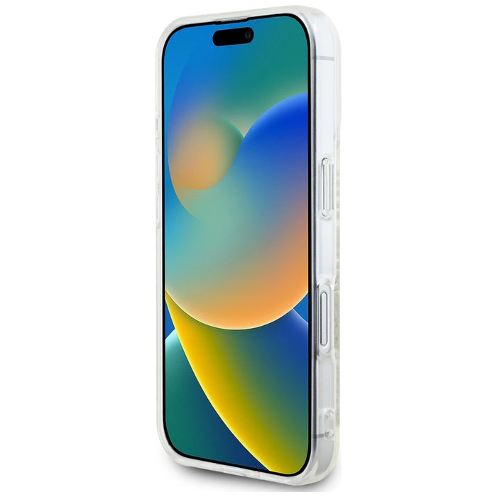 Калъф за iPhone 16 с лого на Karl Lagerfeld IML Rhinestones - прозрачен