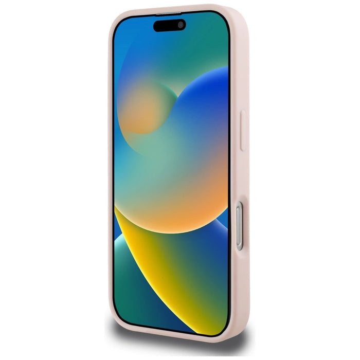 Karl Lagerfeld 3D гумен монограм и калъф Choupette за iPhone 16 Pro Max - розов