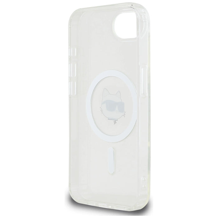 Karl Lagerfeld IML Metal Choupette Head MagSafe Калъф за iPhone 16e - бял