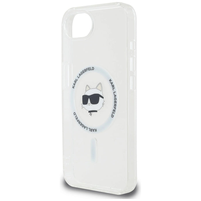Karl Lagerfeld IML Metal Choupette Head MagSafe Калъф за iPhone 16e - бял