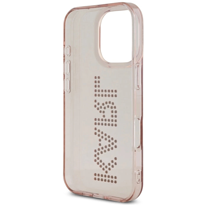 Калъф Karl Lagerfeld IML Rhinestones Logo iPhone 16 Pro Max - розов