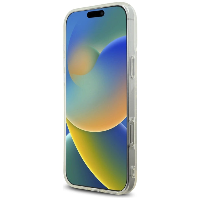 Калъф за iPhone 16 Pro с лого на Karl Lagerfeld IML Rhinestones - прозрачен