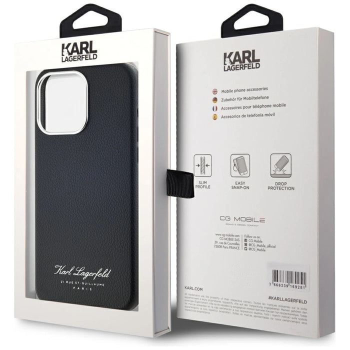 Karl Lagerfeld hotel RSG Калъф за iPhone 15 Pro - черен