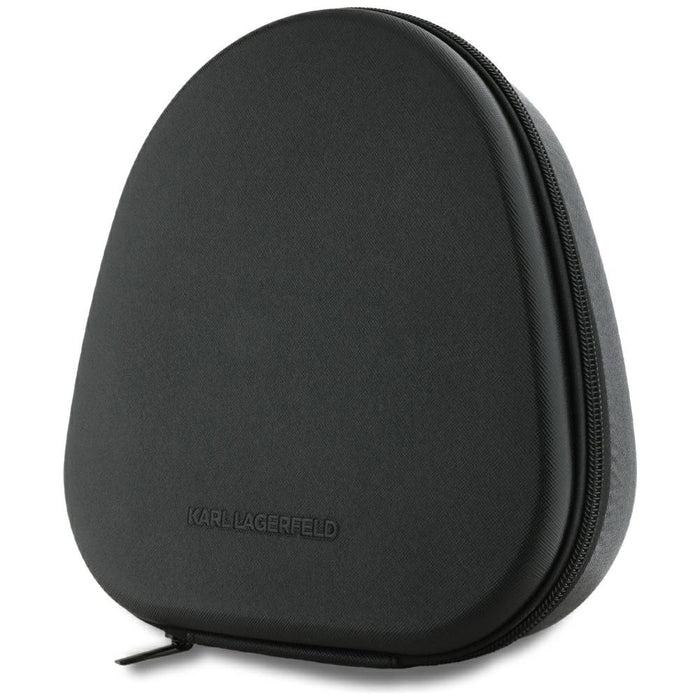 Karl Lagerfeld Saffiano Elongated Bluetooth ANC On-Ear слушалки - черни