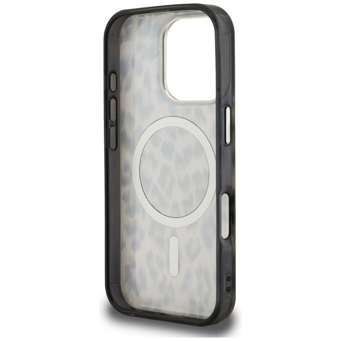 Karl Lagerfeld IML Leopard Pattern MagSafe Case за iPhone 16 Pro Max - кафяв