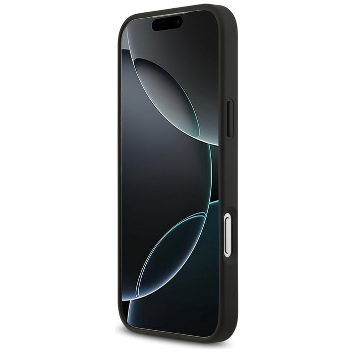 Karl Lagerfeld Grained Pattern&Logo MagSafe Case за iPhone 17 Pro Max - черен