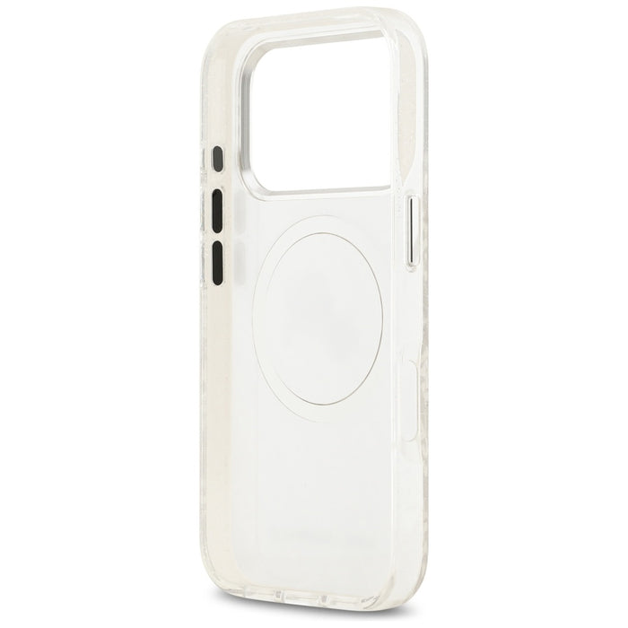 Karl Lagerfeld IML Glitter Karl&Choupette Heads Logo MagSafe Case за iPhone 17 Pro Max - сив