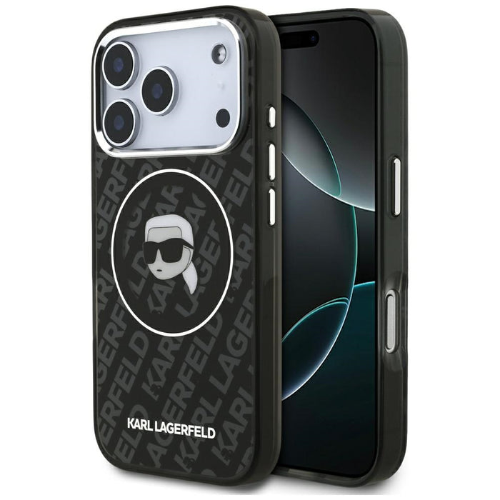 Karl Lagerfeld IML Karl Head Logo MagSafe Case за iPhone 17 Pro Max - черен