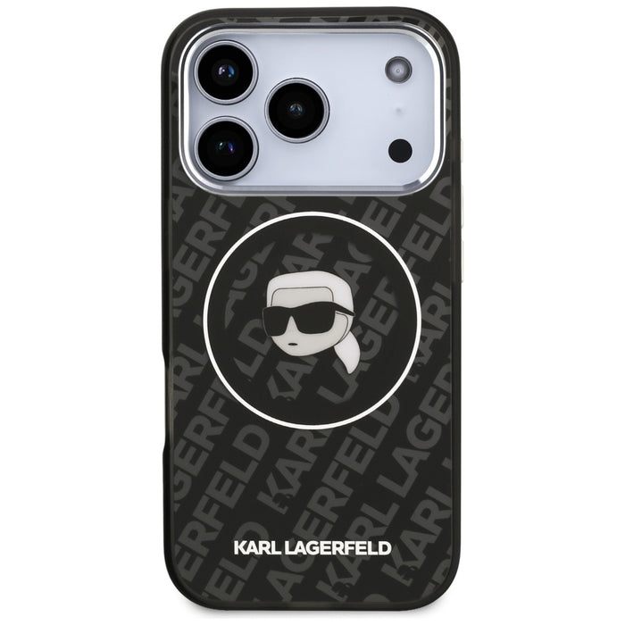 Karl Lagerfeld IML Karl Head Logo MagSafe Case за iPhone 17 Pro Max - черен
